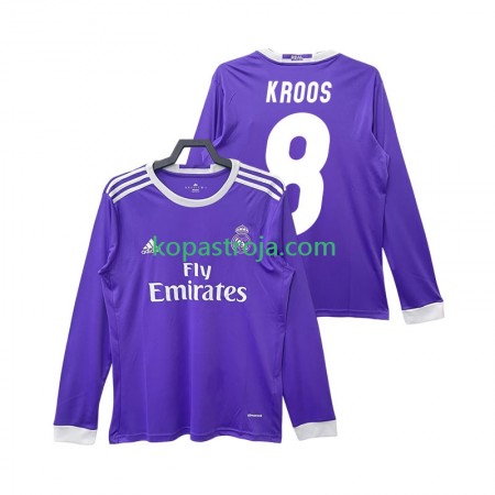 Billiga Fotbollströjor Real Madrid KROOS 8 2016 2017 Retro Borta tröja Långärmad